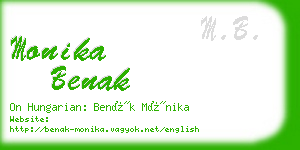 monika benak business card